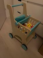 Houten winkelwagen speelgoed, Kinderen en Baby's, Speelgoed | Houten speelgoed, Ophalen, Gebruikt