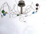 hanglamp met gekleurde glazen bolletjes, Ophalen, Gebruikt, Glas