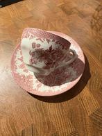 Royal Tunstall , 1 kop&schotel rood bloemmotief, Ophalen of Verzenden, Zo goed als nieuw, Overige stijlen, Kop(pen) en/of Schotel(s)