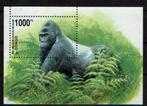 congo 2002 pf blok gorilla apen wildlife zoogdieren monkey's, Ophalen of Verzenden, Postfris, Dier of Natuur