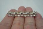 Zilveren vintage broche met markasiet nr.1066, Sieraden, Tassen en Uiterlijk, Broches, 4 tot 7 cm, Verzenden, Zo goed als nieuw