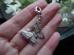 mooie echt zilveren ketting van tisento grote vlinder 925, Met hanger, Ophalen of Verzenden, Zo goed als nieuw, Zilver