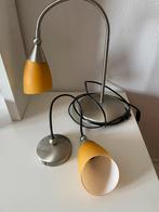 Glazen bureaulamp en plafondlamp, Ophalen of Verzenden, Zo goed als nieuw