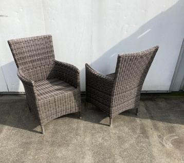 6 stuks nette horeca terrasstoel fauteuils bruin vlechtwerk beschikbaar voor biedingen