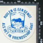 Sticker: Hobby Klub Hemiksem - Ruilen is een genot, Ophalen of Verzenden