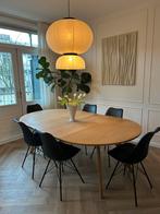 6x JYSK Klarup Eatkamerstoelen, Gebruikt, Zwart, Ophalen of Verzenden, Modern