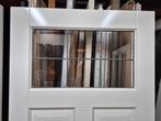 83x201,5cm binnendeur stomp wit gegr incl glas in lood XB7, Ophalen, Cando, 80 tot 100 cm, .