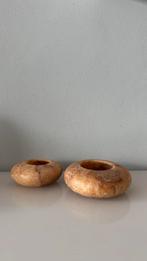Set van 2 Alabasters Pebble bruin, Huis en Inrichting, Overige materialen, Gebruikt, Beige, Ophalen of Verzenden