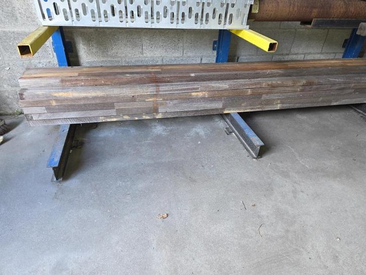 hardhouten balkjes, L= 4m, br= 65mm, dikte= 43mm, Doe-het-zelf en Verbouw, Hout en Planken, Nieuw, Balk, Overige houtsoorten, 300 cm of meer