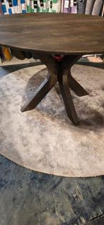 Ronde eettafel Bruin 130 cm Nu Direct Leverbaar!, Huis en Inrichting, Bornsestraat 31, Rond, Nieuw, Ophalen of Verzenden