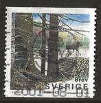 Zweden 15, bos eland, Verzenden, Zweden, Gestempeld