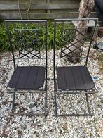 2 Marokkaanse smeedijzeren tuinstoelen, Ophalen, Zo goed als nieuw, Metaal