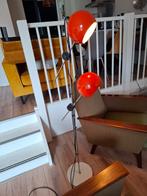 VINTAGE RETRO SPACE AGE JAREN 60/70 VLOERLAMP ORANJE BOLLAMP, Ophalen, Gebruikt, 150 tot 200 cm, Metaal