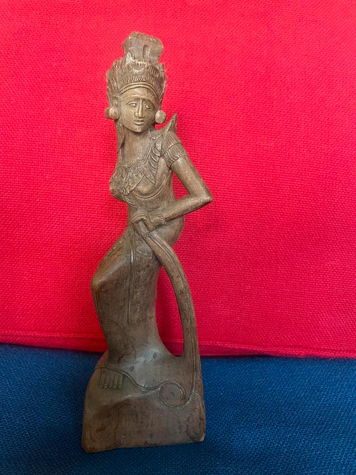 Balinees Houten Beeldje, Antiek en Kunst, Kunst | Beelden en Houtsnijwerken, Ophalen of Verzenden