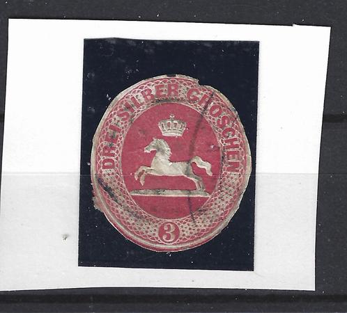 Duitsland Braunschweig 18 geb 1853 Meer Braunschweig 15% CW, Postzegels en Munten, Postzegels | Europa | Duitsland, Gestempeld