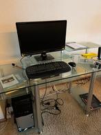 Computer tafel/ bureau van glas gratis, Ophalen, Gebruikt, Bureau