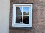 Hardhouten kozijn met dubbelglas, Doe-het-zelf en Verbouw, Ophalen, Gevelraam of Ruit, Gebruikt, 80 tot 120 cm