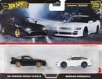 Hotwheels 1:64 Set - Nissan 180SX Type X & Nissan SilEighty, HotWheels Premium, -, Nieuw, Ophalen of Verzenden