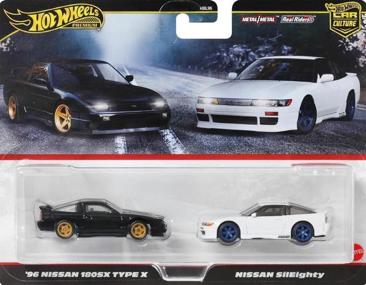 Hotwheels 1:64 Set - Nissan 180SX Type X & Nissan SilEighty, Hobby en Vrije tijd, Modelauto's | Overige schalen, Nieuw, Auto, Ophalen of Verzenden
