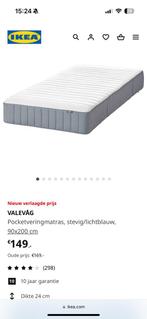 Ikea 90*200 matras (zit rits in hoes) tweedehands, Huis en Inrichting, Slaapkamer | Bedden, 90 cm, Gebruikt, Eenpersoons, Wit