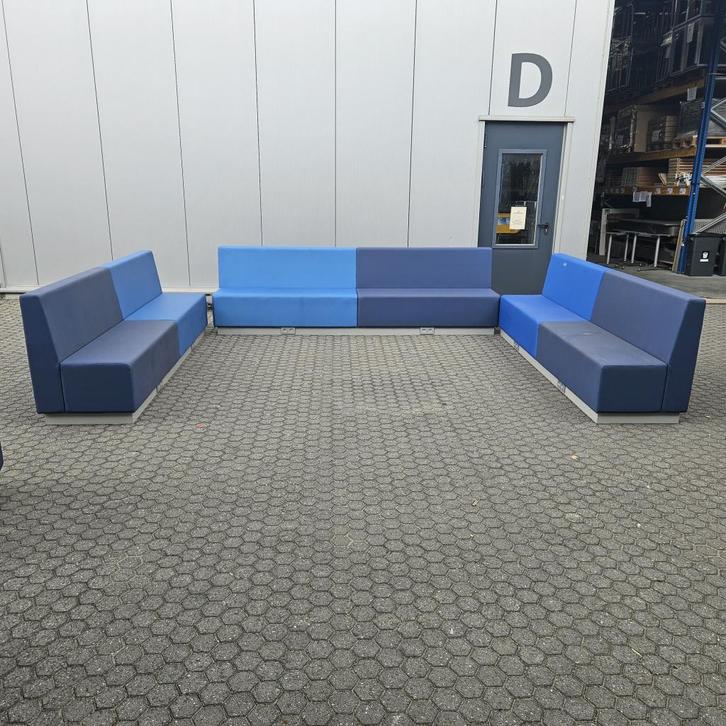 3-delige wachtkamerbank - 280/320/280 cm breed, Huis en Inrichting, Banken | Bankstellen, Gebruikt