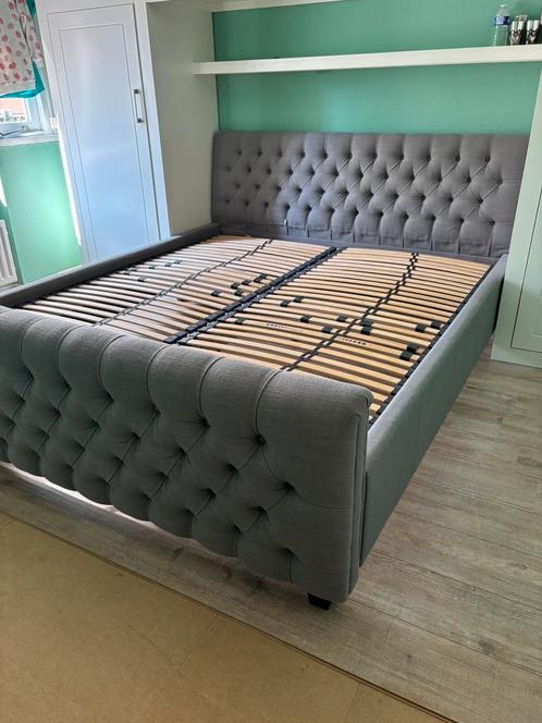Ledikant 180/210 incl. bijpassend bedbank 160/200  €195,-, Huis en Inrichting, Slaapkamer | Bedden, Zo goed als nieuw, Tweepersoons