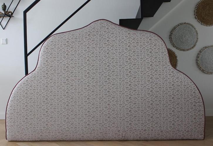 Hoofdbord Chique Roze, Huis en Inrichting, Slaapkamer | Bedden, Nieuw, Tweepersoons, Overige maten, 200 cm, Stof, Crème, Ophalen