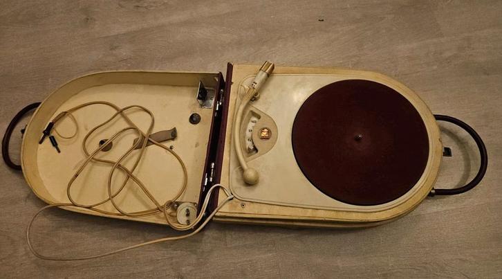 Philips AG2141 draagbare platenspeler, Audio, Tv en Foto, Platenspelers, Gebruikt, Platenspeler, Philips, Automatisch, Ophalen