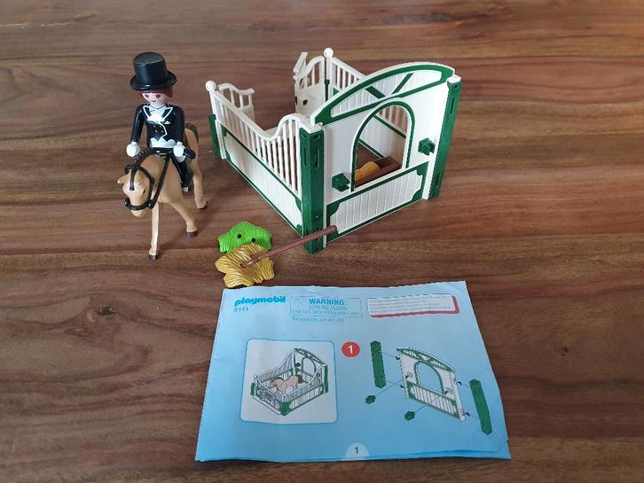 Playmobil paard en stal set 5111, Kinderen en Baby's, Speelgoed | Playmobil, Zo goed als nieuw, Complete set, Ophalen of Verzenden