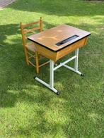 schoolbankje jaren 50, Kinderen en Baby's, Kinderkamer | Tafels en Stoelen, Ophalen, Gebruikt, Tafel(s) en Stoel(en)