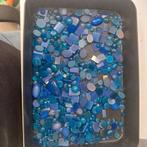 Lot met blauwe agaat., Ophalen of Verzenden