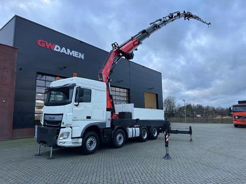 DAF XF 510 8x4 Fassi F800 + Fly Jib, Winch Euro 6 (bj 2016), Auto's, Vrachtwagens, Particulier, Te koop, ABS, Achteruitrijcamera