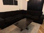 Mooie grote bank stof zwart met antraciet, Huis en Inrichting, Banken | Complete zithoeken, Ophalen of Verzenden, Zo goed als nieuw
