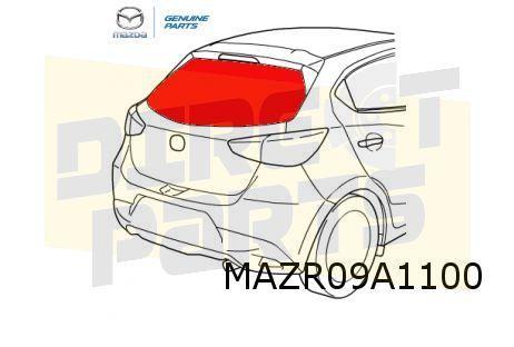 Mazda 2 (4/15-2/20) achterruit (green tinted) (RDS) Originee, Auto-onderdelen, Carrosserie en Plaatwerk, Achterklep, Mazda, Achter