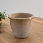 Ronde bloempot, wit/grijs gemêleerd, Ophalen, Gebruikt, Rond, Tuin