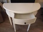 Witte Halve Maan Tafel met Lade, Huis en Inrichting, Ophalen, Gebruikt, Klassiek, 75 cm of meer