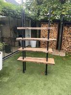 Metalen Kast met Eiken Planken, Ophalen of Verzenden, Gebruikt, 25 tot 50 cm, 150 tot 200 cm