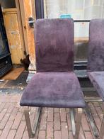 Eettafel stoelen paars ophalen in amsterdam centrum, Huis en Inrichting, Stoelen, Ophalen, Overige kleuren, Stof, Zo goed als nieuw