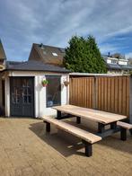 Picknicktafel douglas/lariks hout boomstamlook, Niet ingevuld, Niet ingevuld, Nieuw, Ophalen of Verzenden