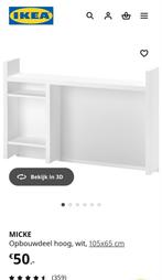 Opbouwdeel bureau  micke ikea (zonder bureau), Huis en Inrichting, Bureaus, Ophalen, Zo goed als nieuw