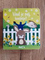 Vind je mij konijntje? Kijkboekje (boekje met kijk gaatjes), Ophalen of Verzenden, Gelezen, 6 tot 12 maanden