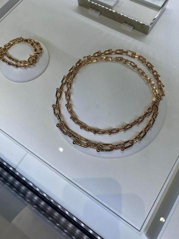 Gouden armband 14 karaat ketting met armband Tiffany beschikbaar voor biedingen