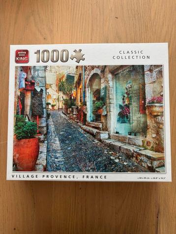 King Puzzel 1000 Stukjes - Village Provence beschikbaar voor biedingen