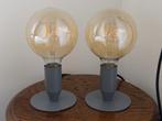 2x vintage filamentlampen, industrieel design, Ophalen of Verzenden, Zo goed als nieuw, Glas, Minder dan 50 cm
