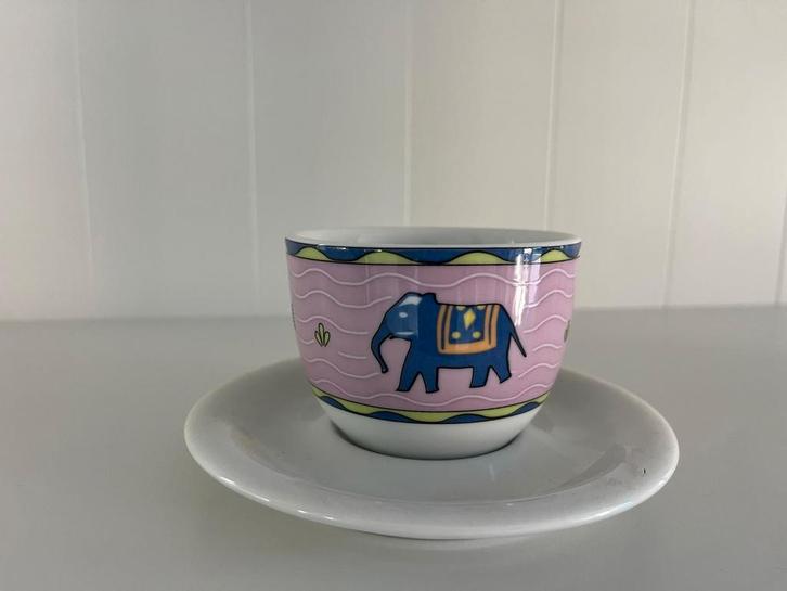 Le Porcellane d'ANCÀR kop en schotel - L'arca di Noè, Huis en Inrichting, Keuken | Servies, Nieuw, Kop(pen) en/of Schotel(s), Overige stijlen