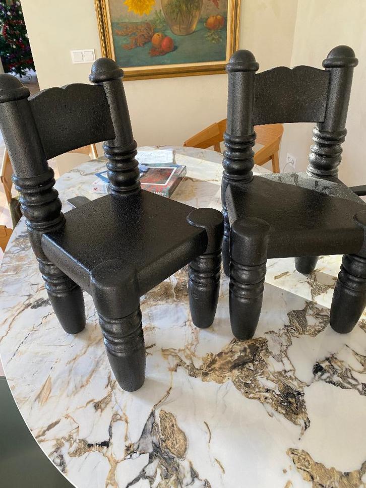 Kinderstoeltjes Marcel Wanders MOOOI 3x, Huis en Inrichting, Stoelen, Gebruikt, Twee, Kunststof, Zwart, Ophalen