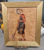 Schilderij Isaac Israels (1865-1934) olieverf op papier, Antiek en Kunst, Ophalen