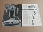 Test (uit oud tijdschrift) Peugeot 404 (1965), Verzamelen, Automerken, Motoren en Formule 1, Auto's, Gebruikt, Verzenden