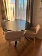 Zwarte ronde eettafel - 120cm - Zo goed als nieuw!, Huis en Inrichting, Tafels | Eettafels, Ophalen, 100 tot 150 cm, Rond, Zo goed als nieuw