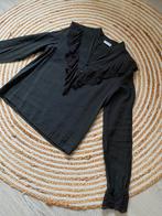 Loavies zwarte blouse top ruffles broderie roesjes maat M, Maat 38/40 (M), Zwart, Ophalen of Verzenden, Loavies